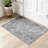 Gray Grey Marble Shot Subtle White Natural Backdrop Can Surface Machine Washable Indoor Area Rug-129431558