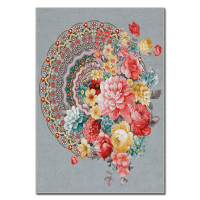 Luxurious Polyester Carpet, 3.3 x 4.6 Feet, 100% Velvet Fabric | 740 g/m², 0.08 in Pile Height | Non-Slip Felt Dot Underside, Laminated Sponge for Comfort | Easy to Clean, Machine Washable at 86°F