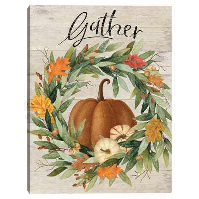 " Gather Fall Wreath " Print