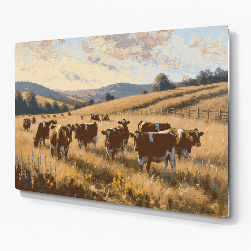 «Farm Farm», art mural brun en métal, H 11 po x l 14 po