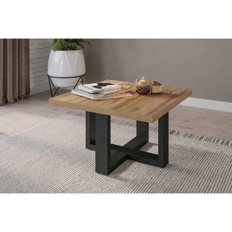 Barri Coffee Table with Storage, Oak/Black