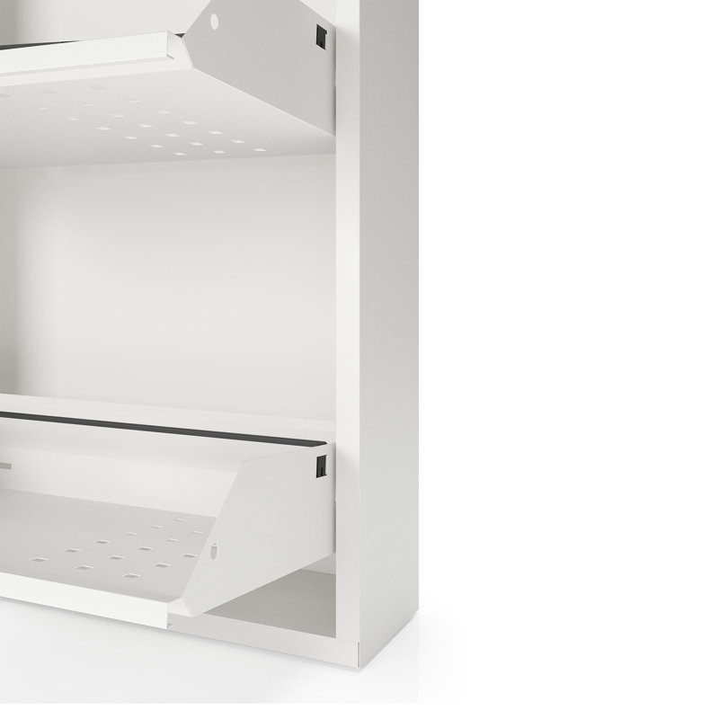 8 Pair Shoe Storage Cabinet, White