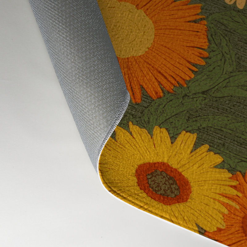 Tapis d'intérieur et d'extérieur brun Botanical, Rectangulaire 3 pi x 5 pi