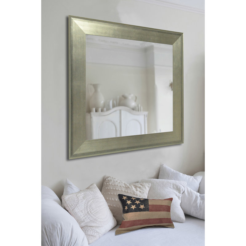 Dematteo Solid Wood Flat Wall Mirror, 49" H x 37" W