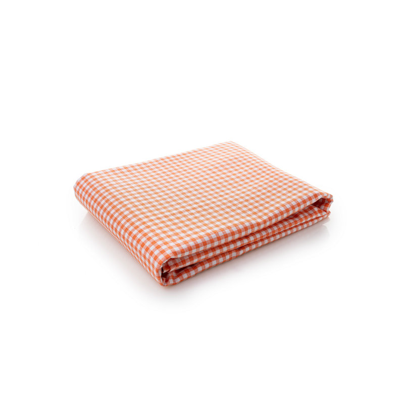 Chon Elegant Checkered Tablecloth, 85% Cotton / 15% Polyester, 67.0 x 86.6 inches | Easy Clean & Machine Washable at 86-104°F | Vibrant Orange Color | Perfect for Dining Room, Kitchen, & Special Occasions