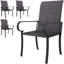 Ensemble de chaises de patio durables, acier et rotin, style extérieur moderne pour les réceptions en famille