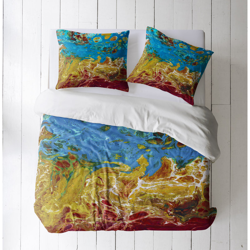 Abstract Duvet Cover, King Duvet Cover + 2 King Shams