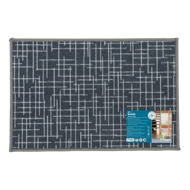 Non-Slip Indoor Doormat, Rectangle 40cm W x 60cm L