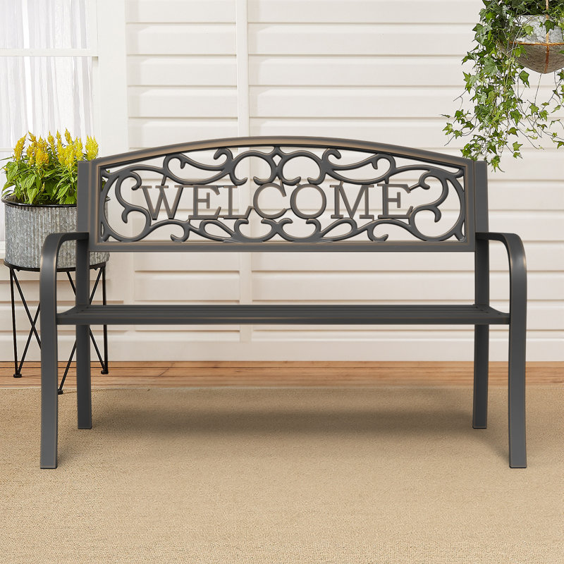 Banc de jardin en fer Efird, Rétro