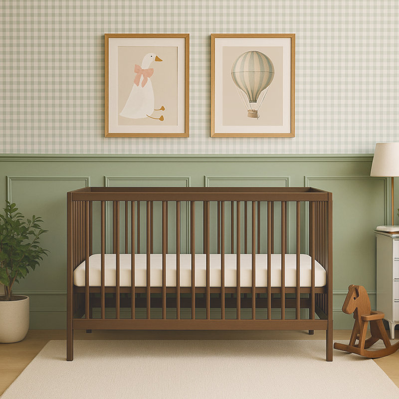Mini Cot Bed, Walnut