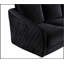Causeuse moderne chic en velours noir Livia