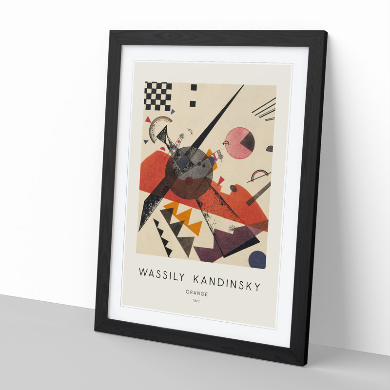 Composition Vol.3 by Wassily Kandinsky - Picture Frame Art Prints, Black, 48cm H x 36cm W x 2cm D