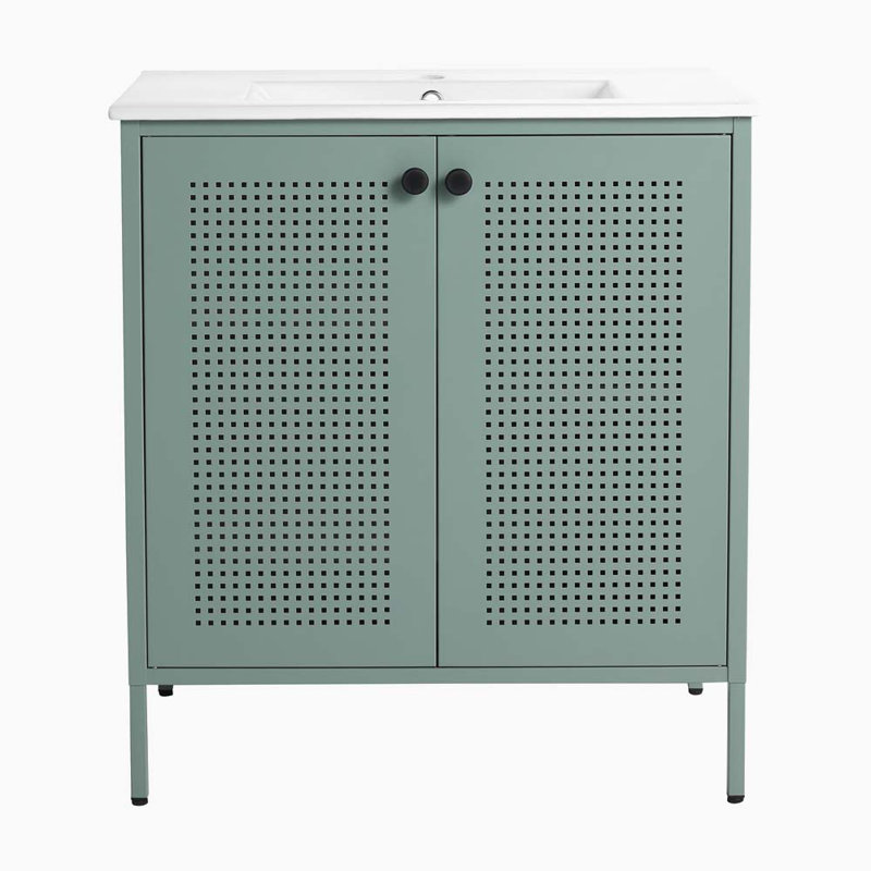 Ensemble de meuble-lavabo simple 30 po Arturs, Vert menthe