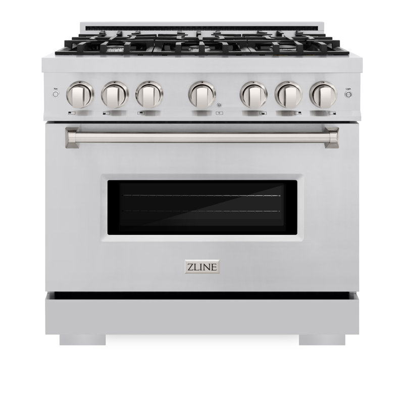 ZLINE 36” Classic Gas Range w/ 6 Burner Cooktop & Convection Oven in Stainless Steel
