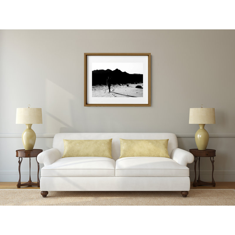 Morricone Print by Joseph Regan, 26" H x 36" W x 0.75" D, Walnut