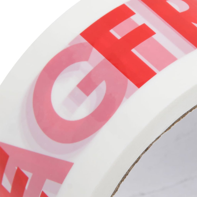  Packaging Tape 36 Pcs FRAGILE Printed White 1.89 " X 216.5 '