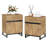 Aadam 2 Piece Modern End Table With 1 Drawer & 1 Storage Cabinet-1948776274