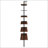 Christy Walnut Owens 96-Inch 6-Shelf Wall Bookshelf