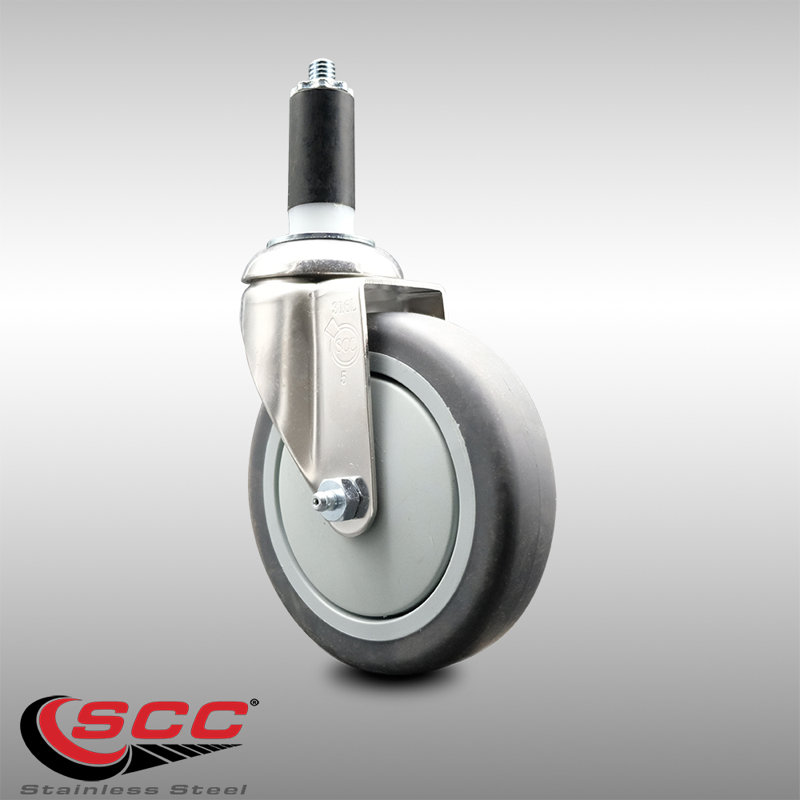Roue pivotante en caoutchouc thermoplastique 316SS