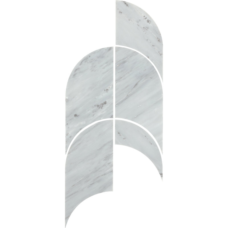Gamma Natural Stone Archway Wall and Floor Mosaic Tile (Set of 5), Mystic
