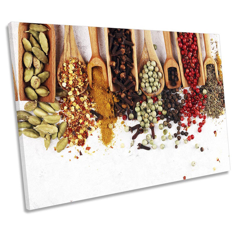 Spices Herbs Salts Kitchen - Wrapped Canvas Print, 30.5cm H x 45.7cm W x 2cm D