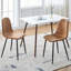 Chaise d'appoint en métal brun-859247936