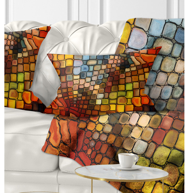Dreaming of Stained Glass - Abstract Printed Pillow, Rectangular, 12” x 20”