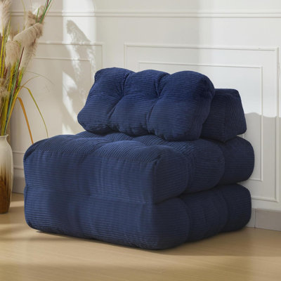 3-in-1 Folding Sofa Bed, Convertible Sleeper with Pillow & Back Support, No Assembly Required Compact Floor Lounge for Living Room, Bedroom, Guest Room, Single