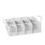 Green Polyester Ornament Chest with Cream Detail and Cardboard Inserts-1940320172