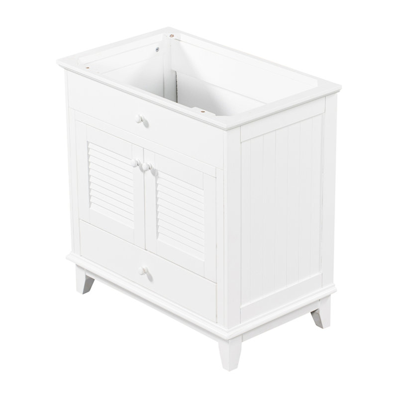 (Base seulement) Base de meuble-lavabo 30 po sans lavabo, avec 2 portes et 1 tiroir