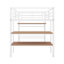 Lit mezzanine simple en métal avec bureau et tablettes Dulcinée-350298311