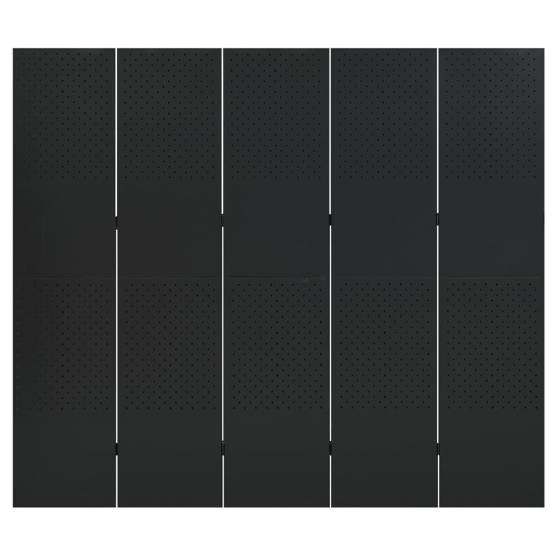 Cassiah 180cm H Folding Room Divider, Black, 5