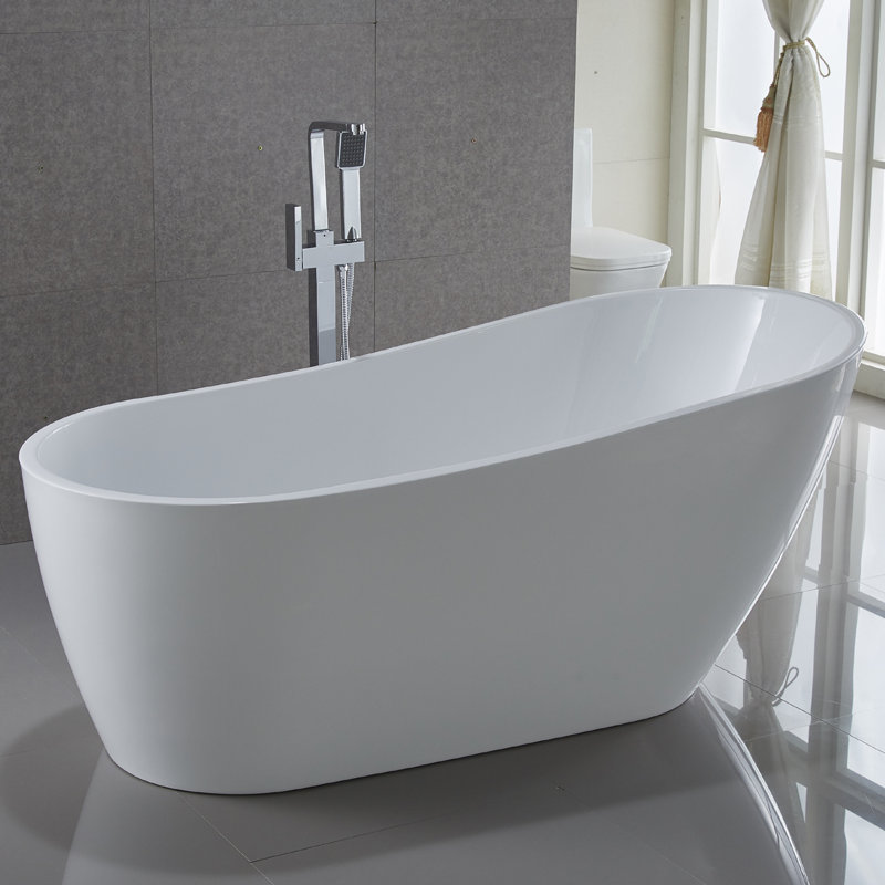 67'' x 31.5'' Freestanding Soaking Acrylic Bathtub