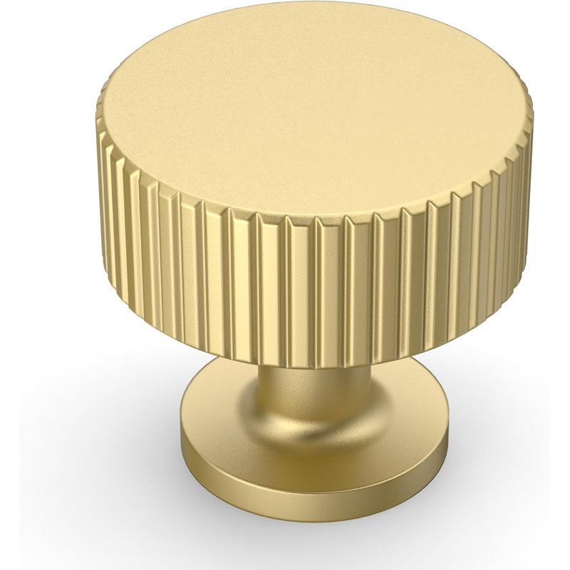 10 Pack Brushed Gold Cabinet Knobs Single Hole Cabinet Pulls 1 Inch Drawer Knobs