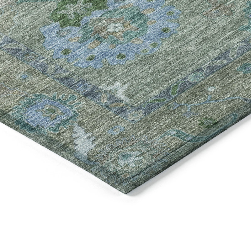 Machine Washable Indoor/Outdoor Kaczor ACN2229 Global Rug, Rectangle 8' x 10'