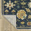 Tapis oriental en polypropylène tissé à la machine en bleu / or / vert Marchia-1020771129