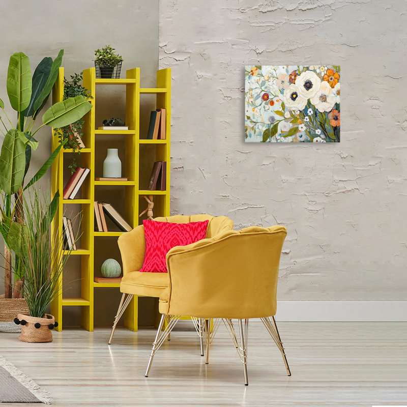 «Blooming Round Flowers Arrangement Canvas», conception par Franklyn Gregory, H 16 po x l 20 po