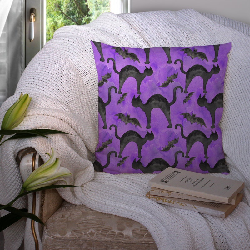 Coussin extérieur watecolor halloween chats, 14 po x 14 po