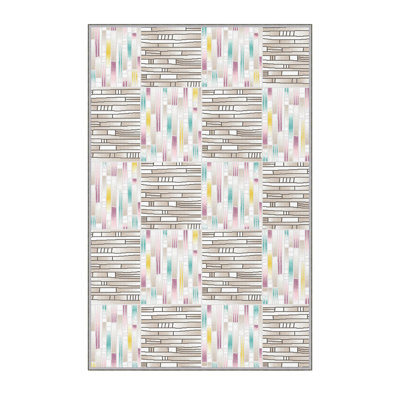 Premium Hall Carpet, 2.6 x 6.6 Feet, 100% Polyester, 0.3 in Pile Height | Antibacterial, Non-Slip Underside, Machine Washable | 3D Digital Print Design, Durable & Stylish for Entryways, Living Rooms & More