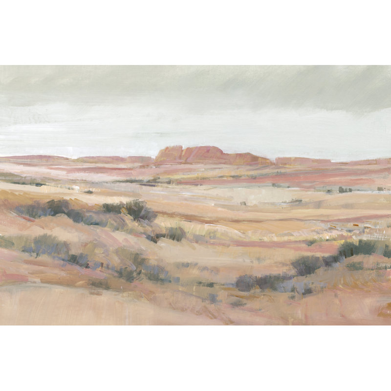 Southwest Landscape II, 32" H x 48" W, Picture Framed Canvas, Maple
