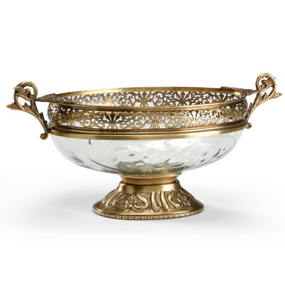 Bol décoratif en verre Heritage / transparent / doré