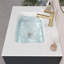  Comptoir de meuble-lavabo à surface solide de 30 pouces avec lavabo intégré, comptoir mince de 0,56 po d'épaisseur, design moderne blanc éclatant, léger et facile à installer