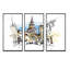 Vintage Old Europe View I - ensemble de 3 reproductions d'art encadrées sur toile-1730949077-1730949074