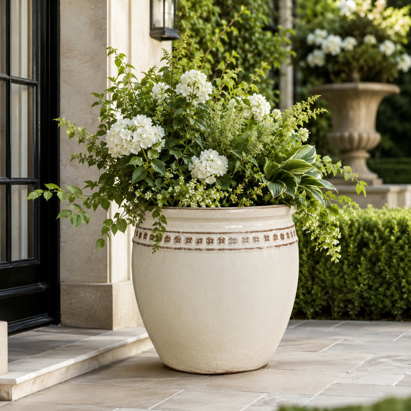 Pot à monnaie de 74 cm (29 po) - Blanc antique