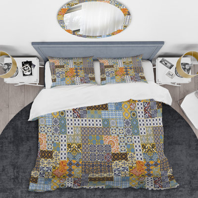Yellow/Grey Microfiber 2 Piece Duvet Cover Set