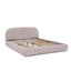 Grands lits modernes avec rangement, tissu d'ameublement en bois aggloméré, rose