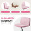 Chaise de travail pivotante en tissu Caelie-105049652