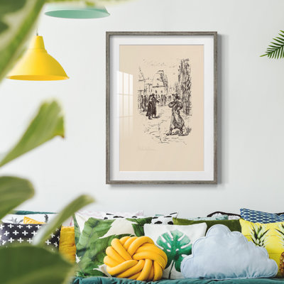 Vintage Sketch XLIX -Framed Print