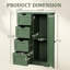 Armoire de rangement à rayures verticales - Meuble-lavabo 56 x 30 x 95 cm avec 4 + 1 tiroirs et 1 porte, salle de bain principale / petit espace incontournable-2068275864