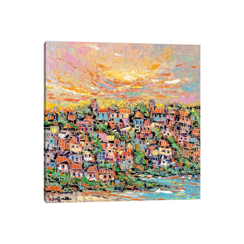 " Sun Coast " by Joachim Mcmillan, No Matte, 37" H x 37" W x 1.5" D, Wrapped Canvas